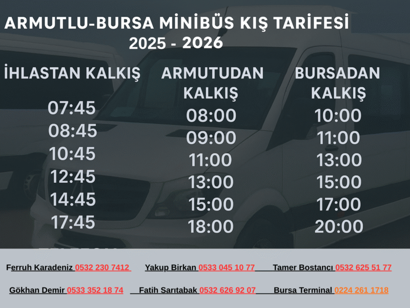 Armutlu Bursa Minibüs